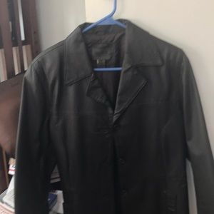 Chocolate brown leather jacket